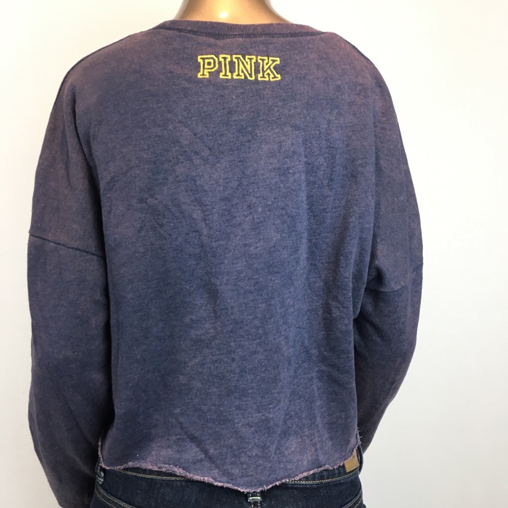 Victoria’s Secret Pink Michigan Crop Sweatshirt - Picture 4 of 8